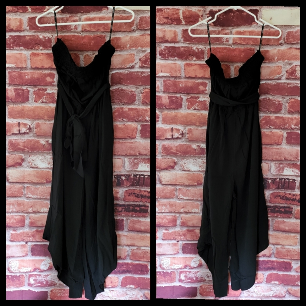 City Chic Boho Black Strapless Jumpsuit 14, 18, 20, 22, 24 NWT - Picture 2 of 2